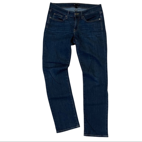 GAP Women’s Dark Wash 6/28A Straight Leg Mid Rise Blue Denim Jeans - Picture 1 of 9